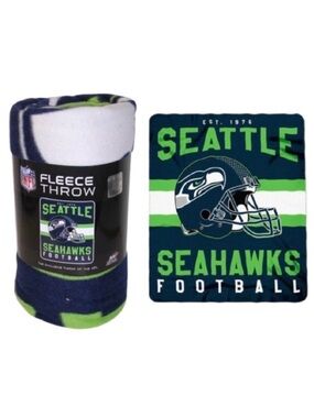 🆕 - Seattle Seahawks NFL Licensed Fleece Throw Blanket. 50"×60"